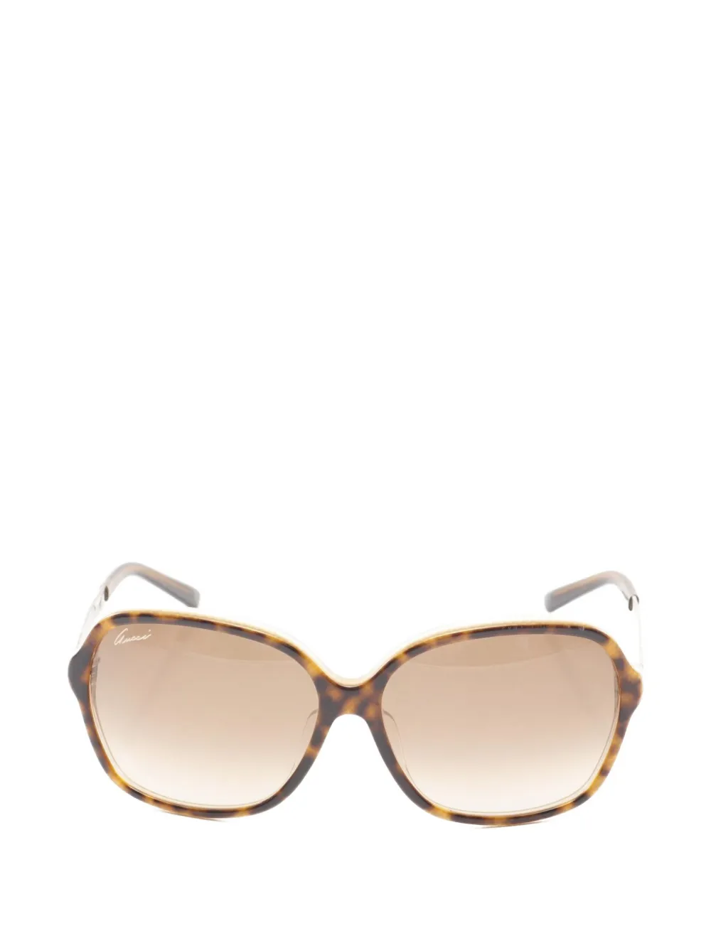 Gucci Pre-Owned 2010s tortoiseshell oversized-frame sunglasses - Gucci Pre-Owned 2010s tortoiseshell oversized-frame sunglasses -