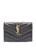 Saint Laurent Pre-Owned 2021 monogram chevron wallet - Black