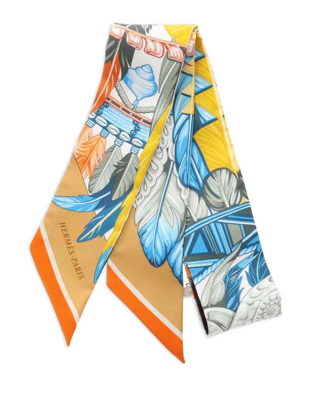 Hermès Pre-Owned 2021 Danse Pacific silk scarf | Neutrals | Image 1