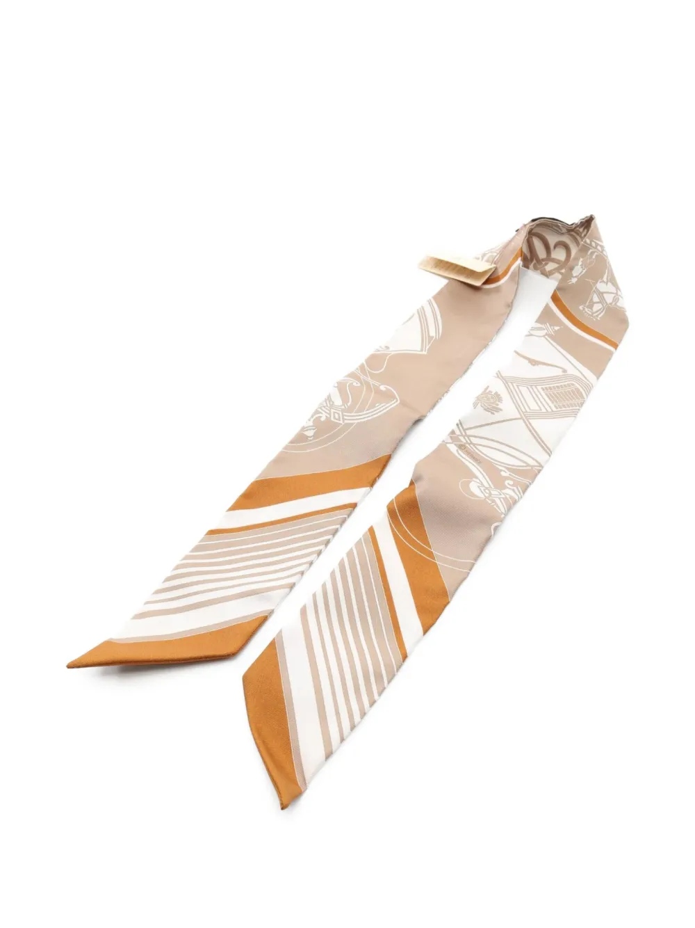 Hermès Pre-Owned 2021 Ex-libris ribbon silk scarf | Image 2