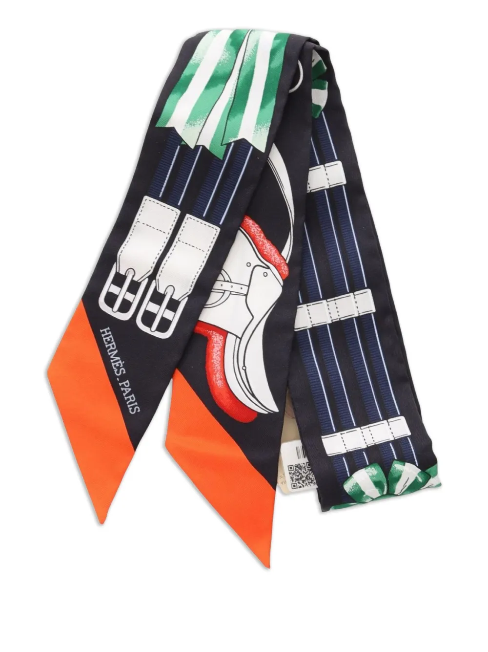Hermès Pre-Owned 2021 Jumping silk scarf - ブラック Hermès Pre-Owned 2021 Jumping silk scarf - ブラック