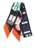 Hermès Pre-Owned 2021 Jumping silk scarf - Black