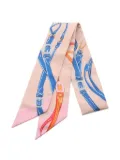 Hermès Pre-Owned 2021 BRIDES DE GALA APPLIQUE PIQUE silk scarf - Pink
