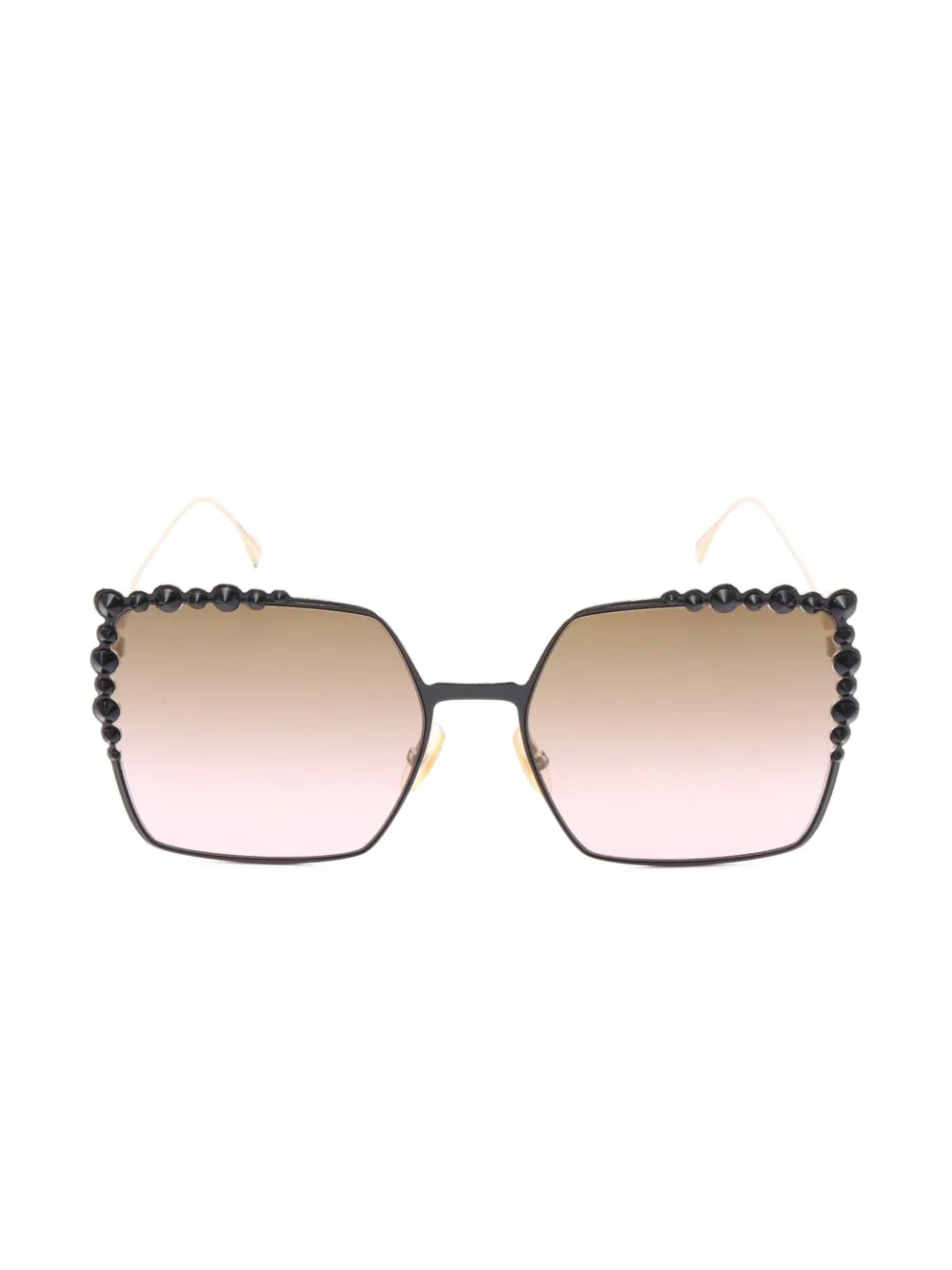 Fendi Pre-Owned 2010s square-frame sunglasses - ブラック Fendi Pre-Owned 2010s square-frame sunglasses - ブラック