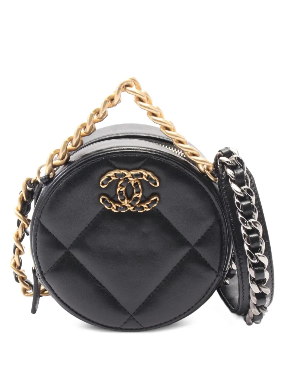 CHANEL Pre-Owned 2021 19 マトラッセ ショルダーバッグ - ブラック CHANEL Pre-Owned 2021 19 マトラッセ ショルダーバッグ - ブラック