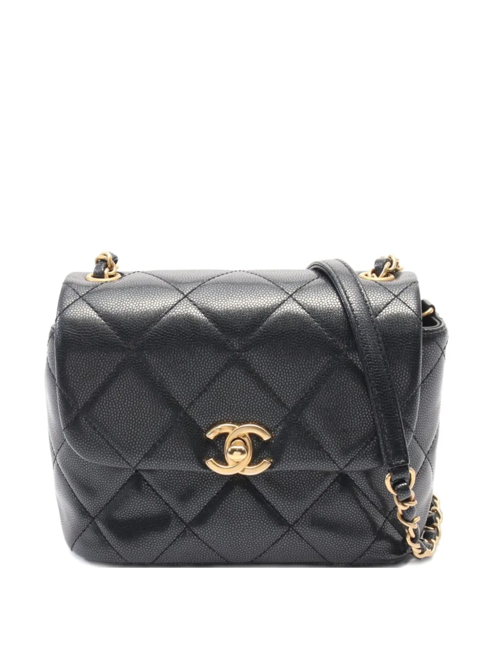 CHANEL Pre-Owned 2021s quilted chain shoulder bag - ブラック CHANEL Pre-Owned 2021s quilted chain shoulder bag - ブラック