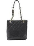 CHANEL Pre-Owned 2003 Interlocking CC-logo tote bag - Black