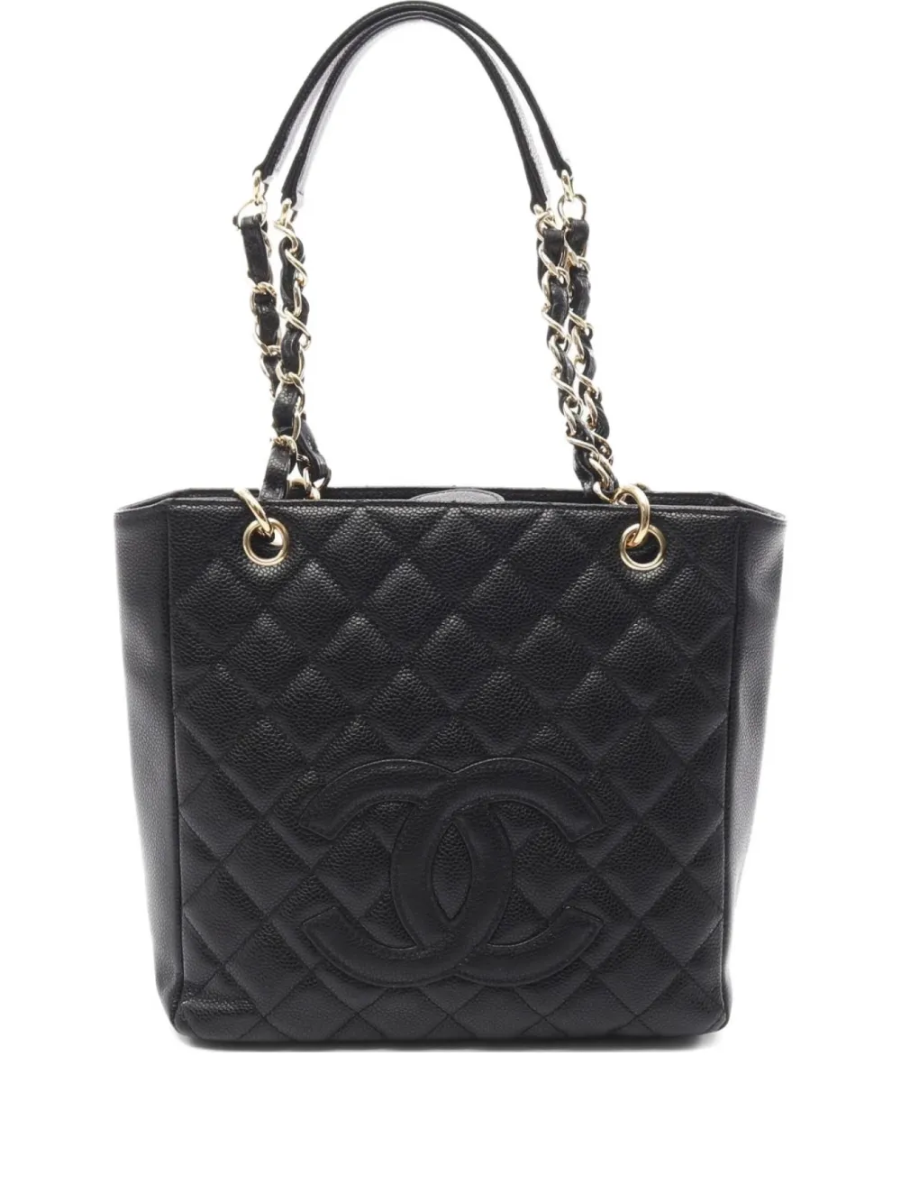 CHANEL Pre-Owned 2008-2009 PST マトラッセ ハンドバッグ - ブラック CHANEL Pre-Owned 2008-2009 PST マトラッセ ハンドバッグ - ブラック
