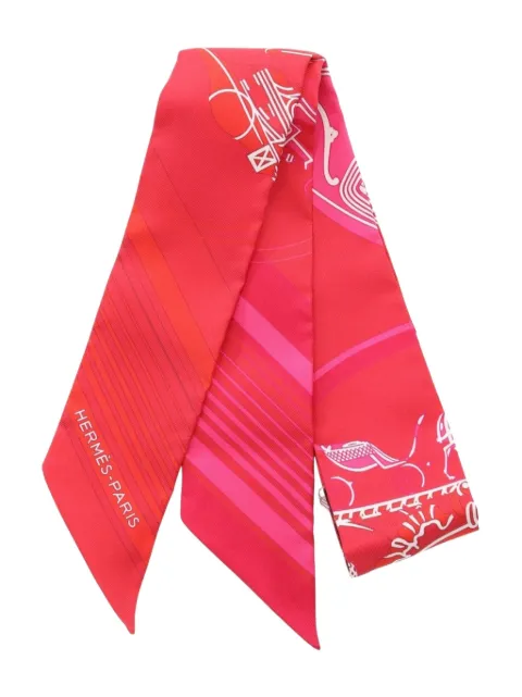 Hermès Pre-Owned 2021 Twilly Ex-Libris scarf