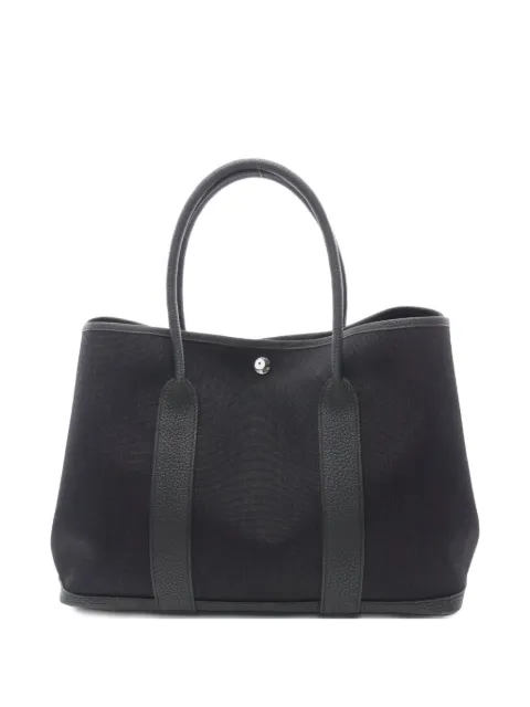 Hermès Pre-Owned 2025 Garden Party PM negonda leather trim handbag