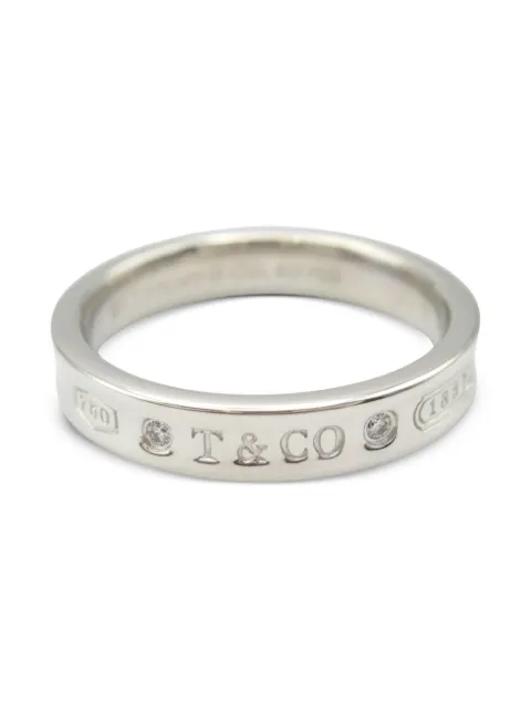 Tiffany & Co. Pre-Owned 2010s 18K white gold 1837 diamond ring