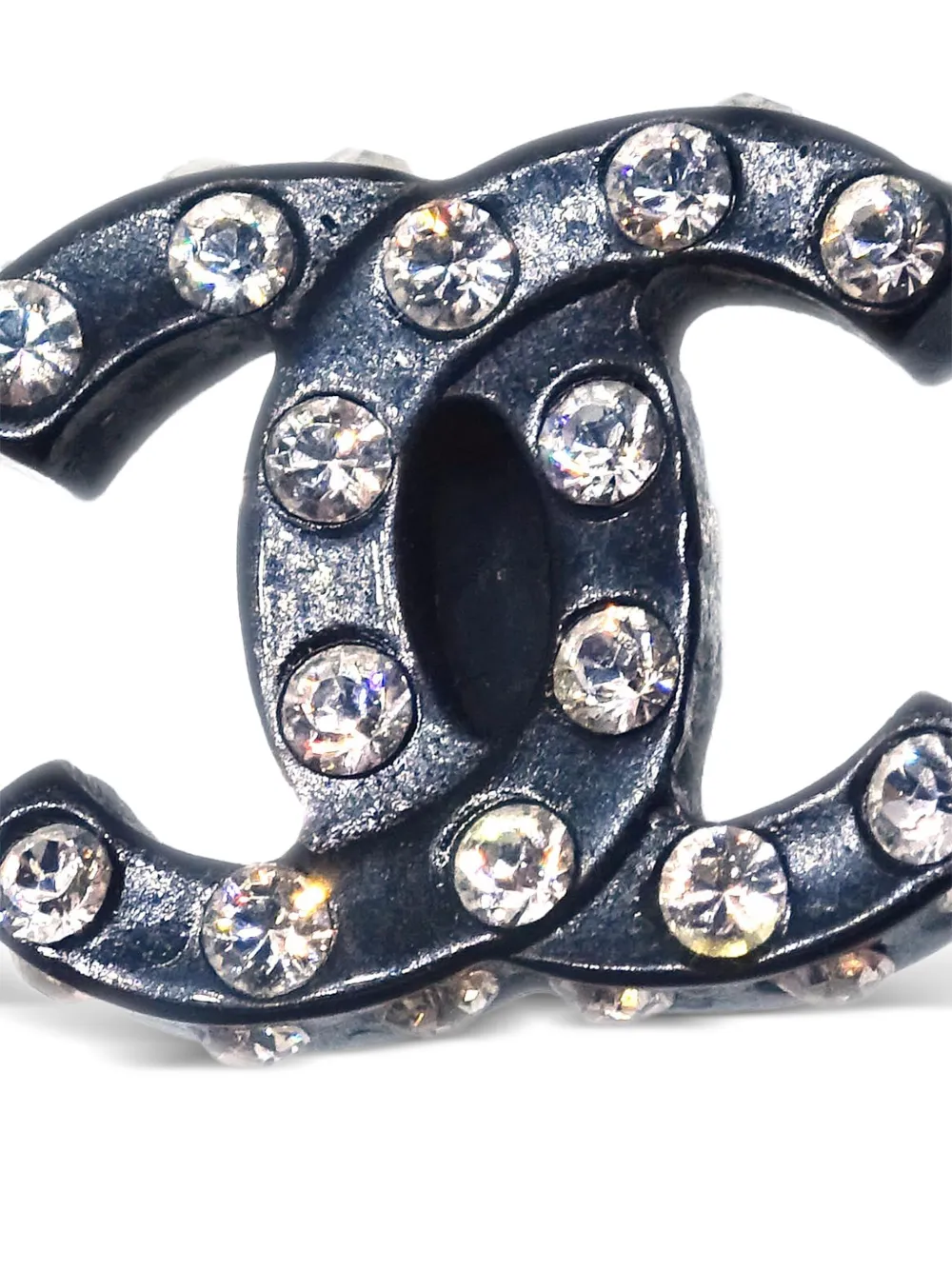 CHANEL Pre-Owned 2004 CC logo crystal earrings | Image 2
