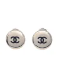 CHANEL Pre-Owned 1996 CC clip-on earrings - Silver