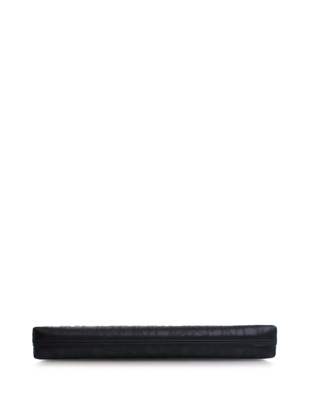 Pre-owned Dior 2020-2024 Perforated Oblique Calfskin Galaxy Pouch Clutch Bag In Black