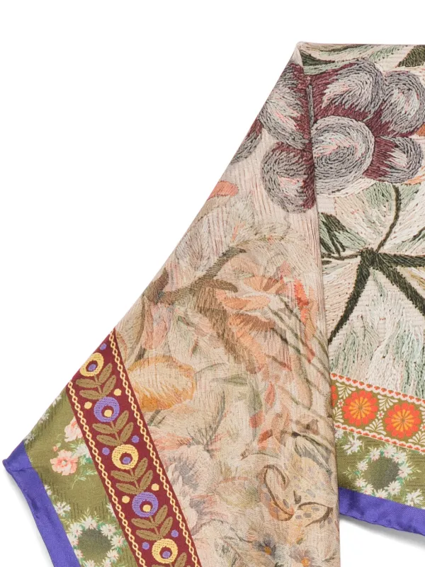 マフラー・ストール PIERRE LOUIS MASCIA SCARF ALOEUW CM 65X120 ALOEUW Scarf Silk 65x120 in Multicolor | Pierre-Louis Mascia®