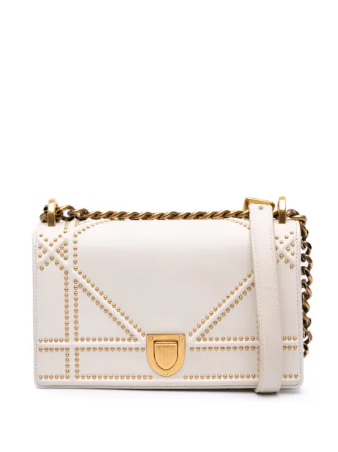 Christian Dior Pre-Owned 2018 Small Lambskin Studded Diorama Flap crossbody bag
