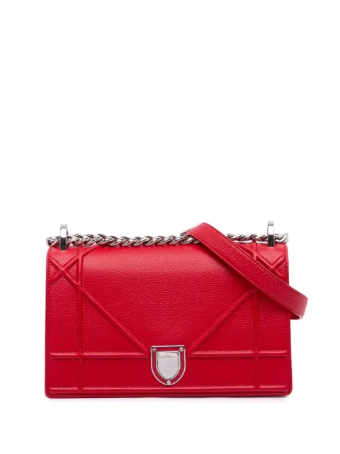 Christian Dior Pre-Owned bolsa crossbody Diorama Flap pequeña de piel de becerro granulada 2016