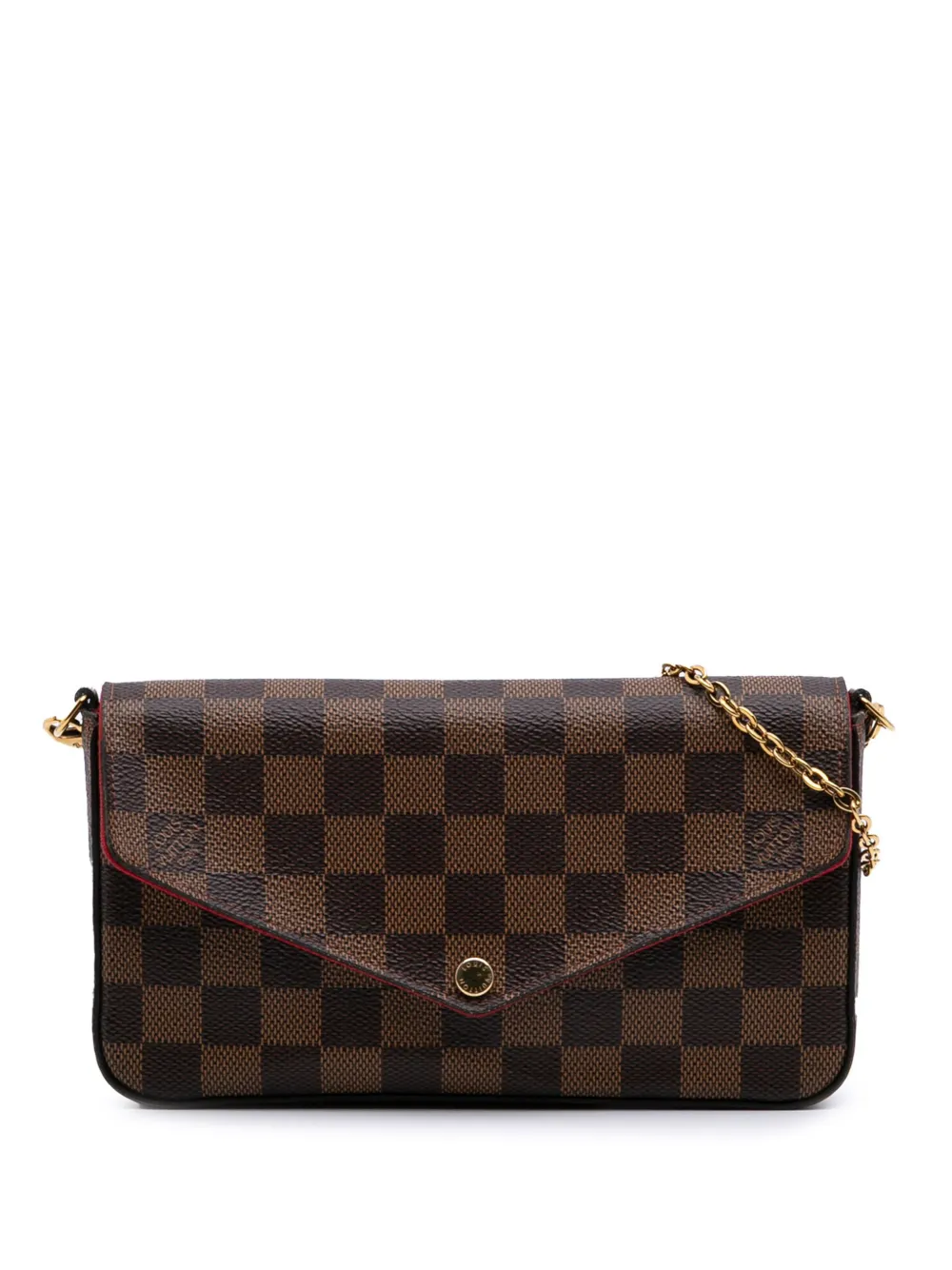 Pre-owned Louis Vuitton 2019 Damier Ebene Pochette Felicie Crossbody Bag