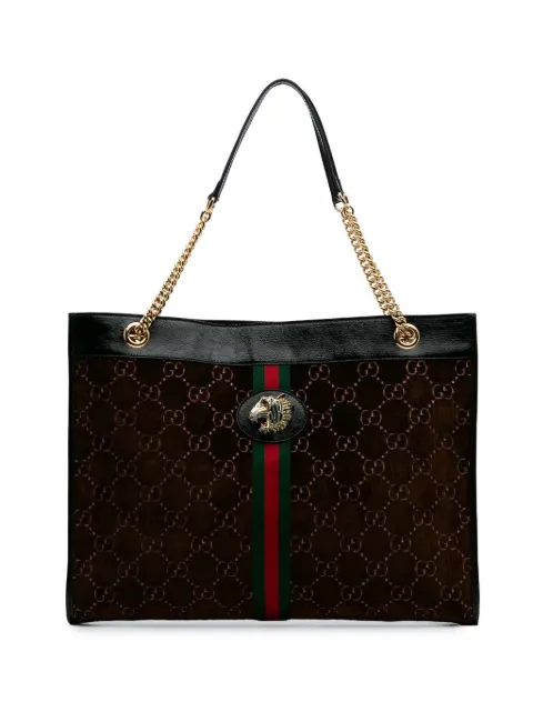 Gucci Pre-Owned bolso shopper GG Velvet Rajah grande 2016-2025