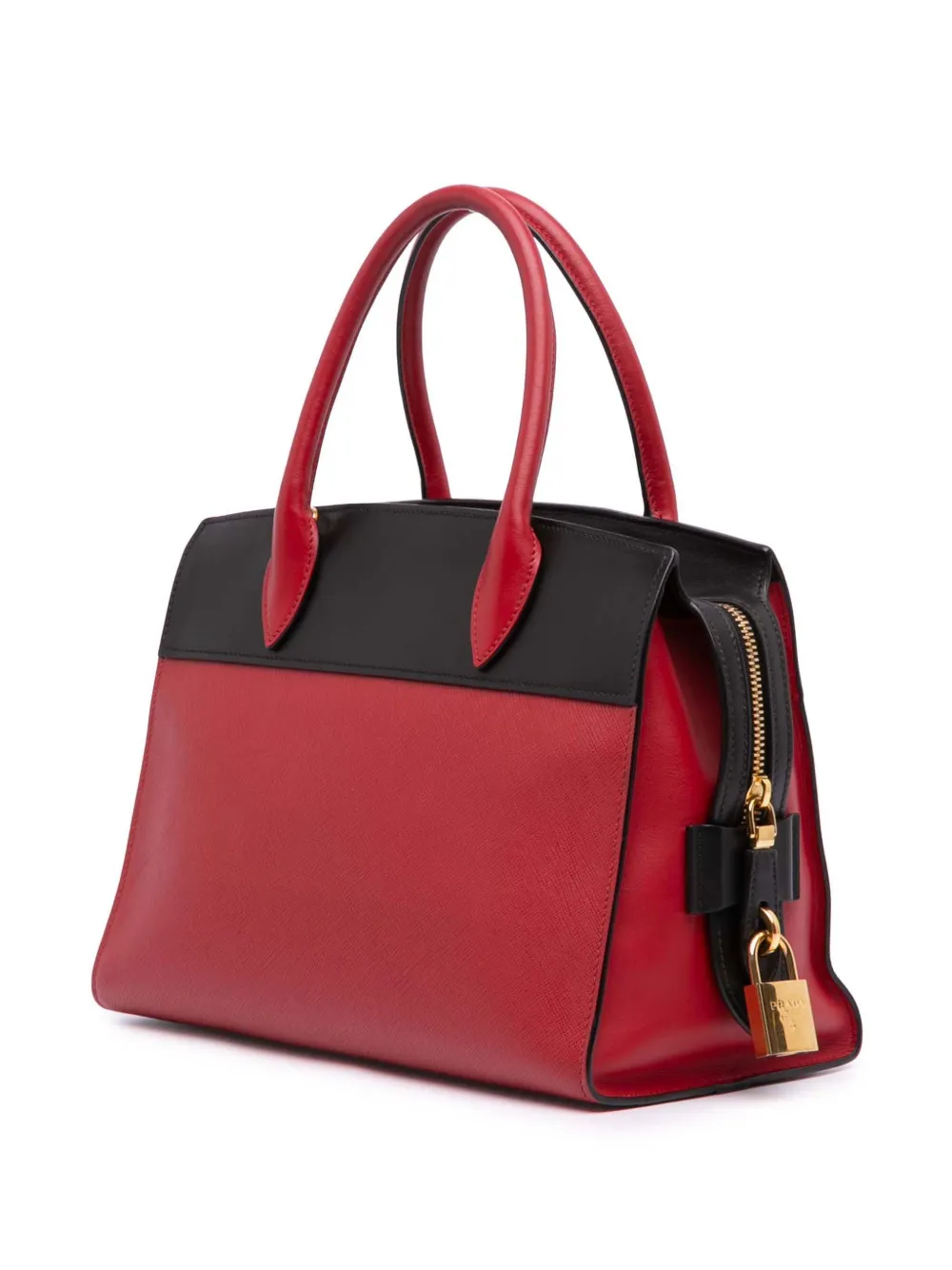 Pre-owned Prada 2000-2024 Saffiano And City Calf Esplanade Satchel