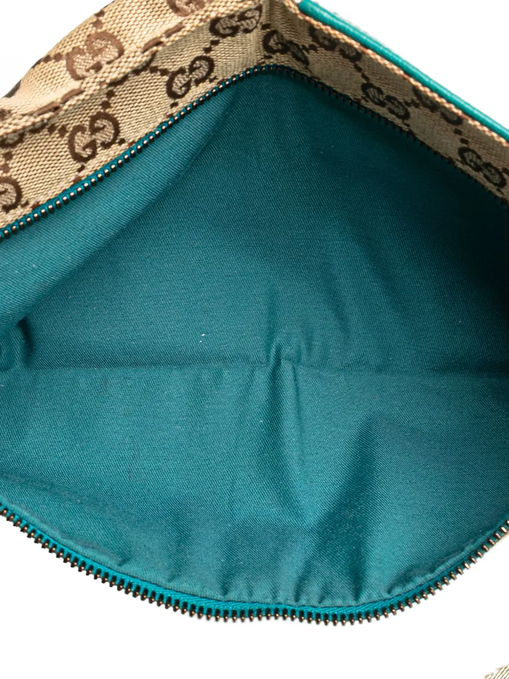 Pre-owned Gucci 2000-2015 Gg Canvas Web Double Pocket Belt Bag
