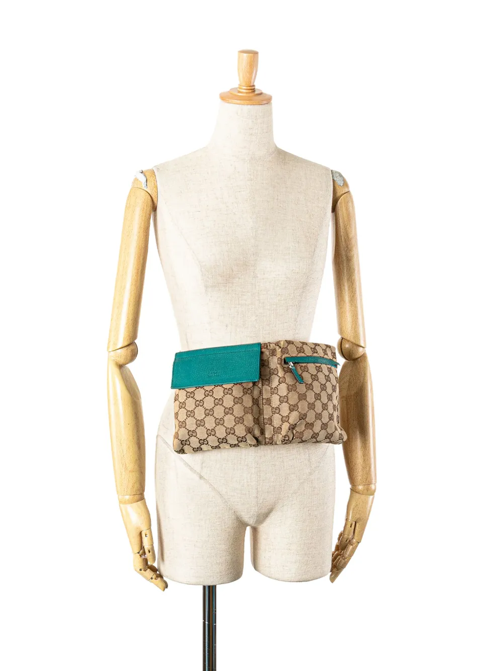Gucci Pre-Owned 2000-2015 GG Canvas Web Double Pocket belt bag | Pre-Owned | Image 2