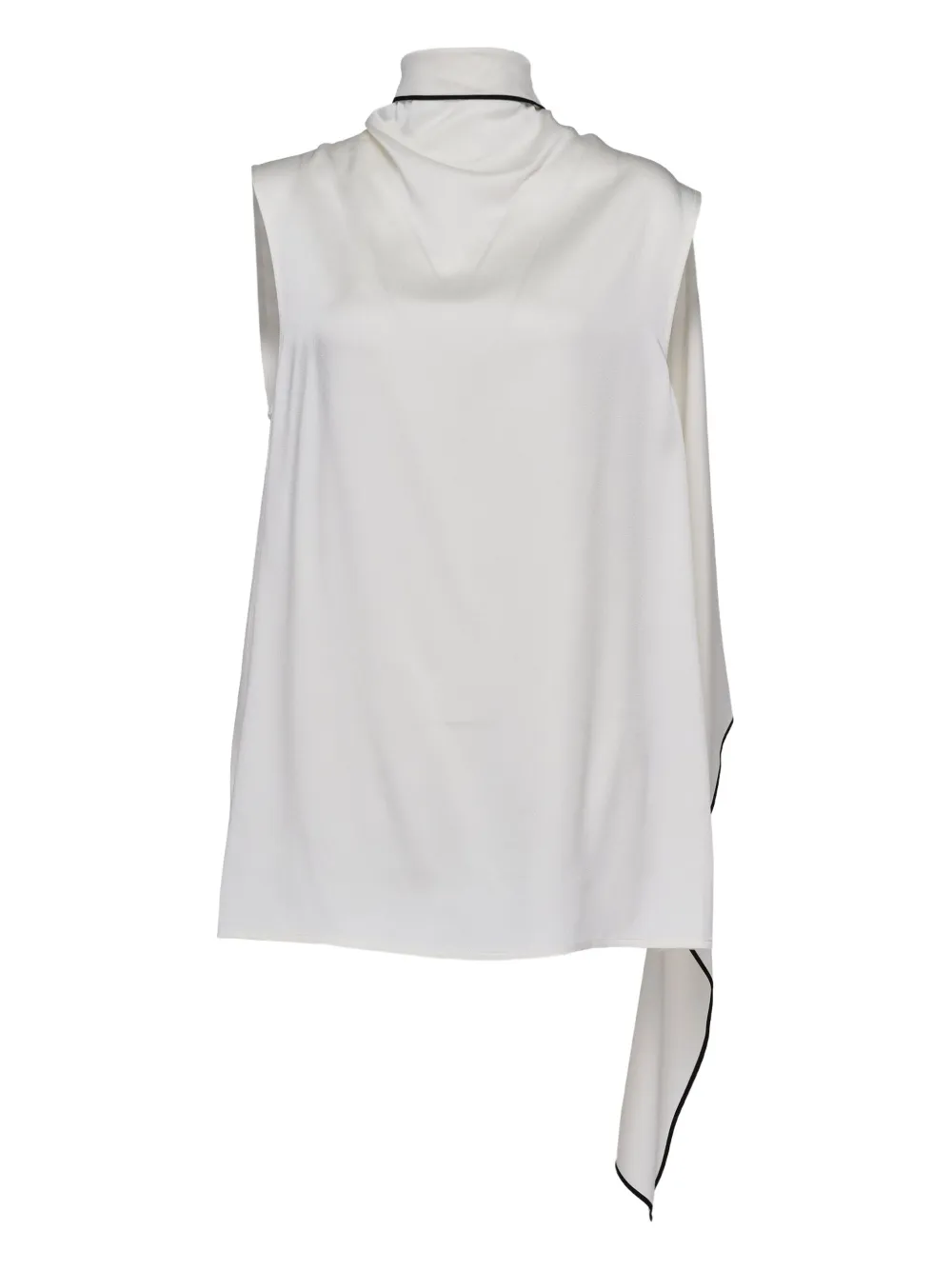 Stella McCartney asymmetric high-neck blouse - Wit