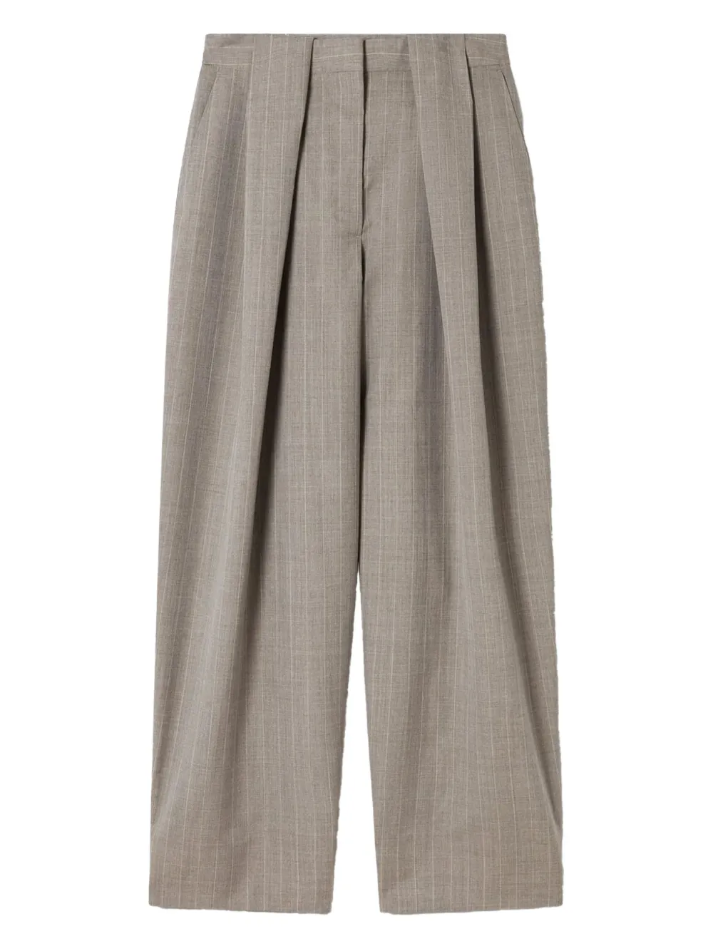 Stella McCartney pinstripe pleated trousers Grijs