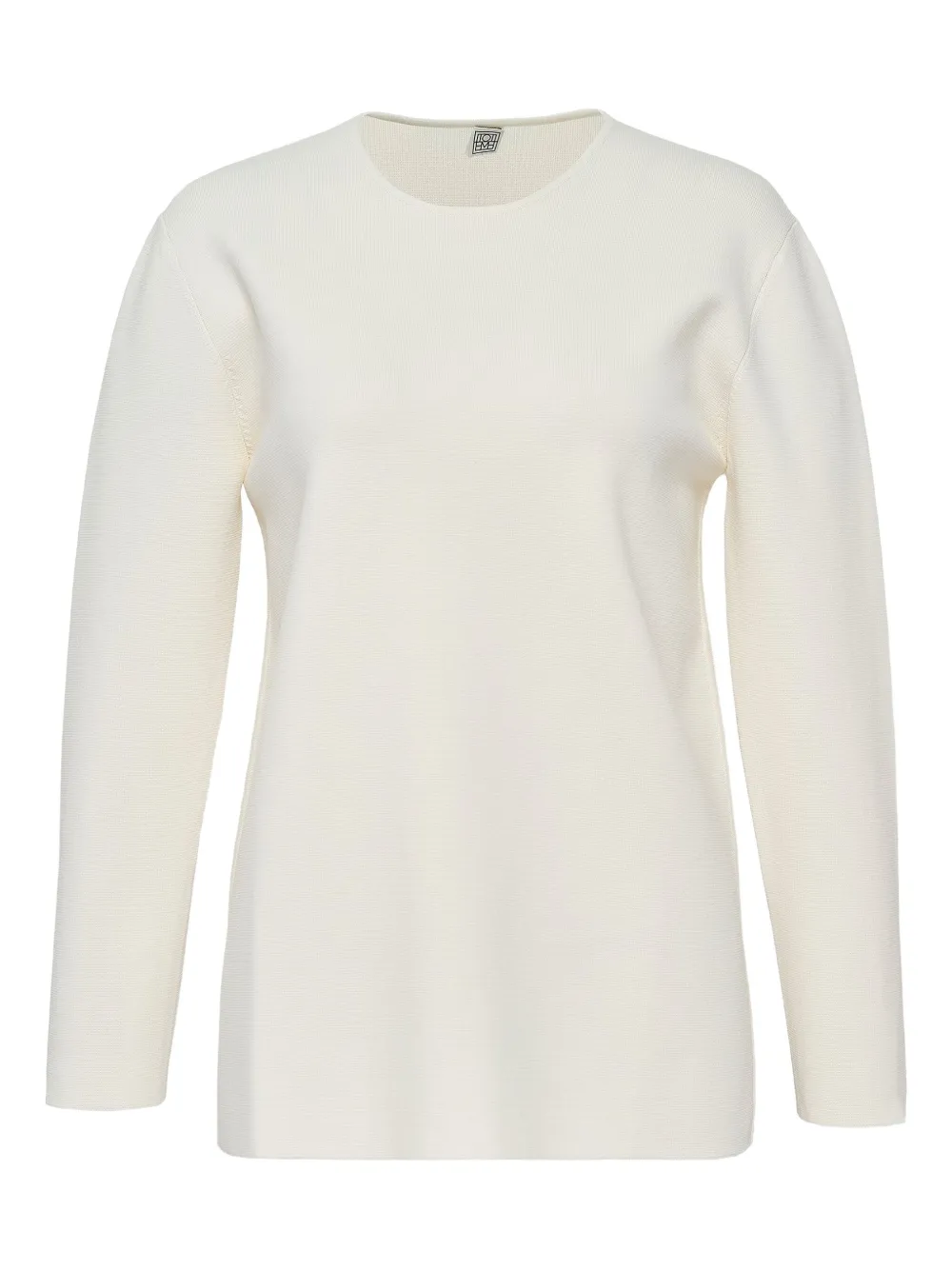 TOTEME crew-neck long-sleeve sweater | White | Image 1