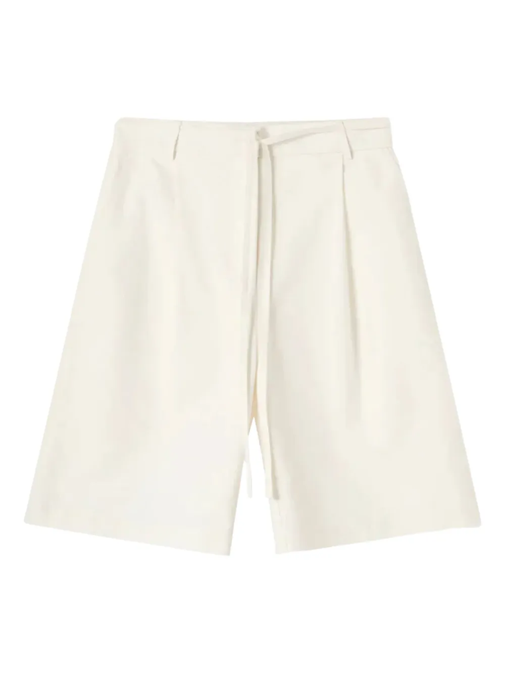 Lee Mathews Parker geplooide shorts met gestrikte taille Wit