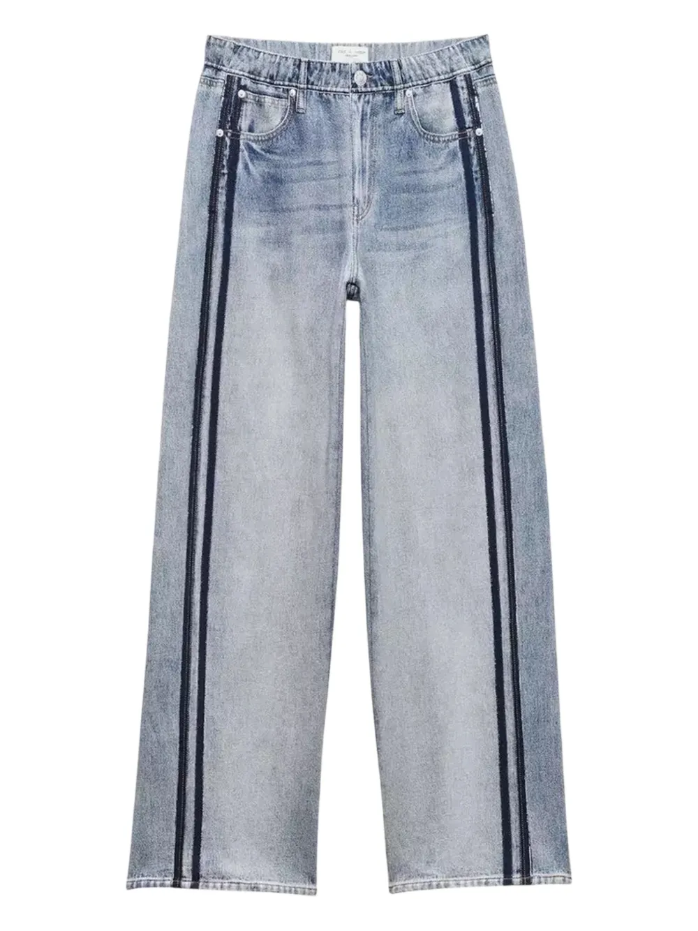 Rag & bone Miramar Terry side-stripe jeans Blauw