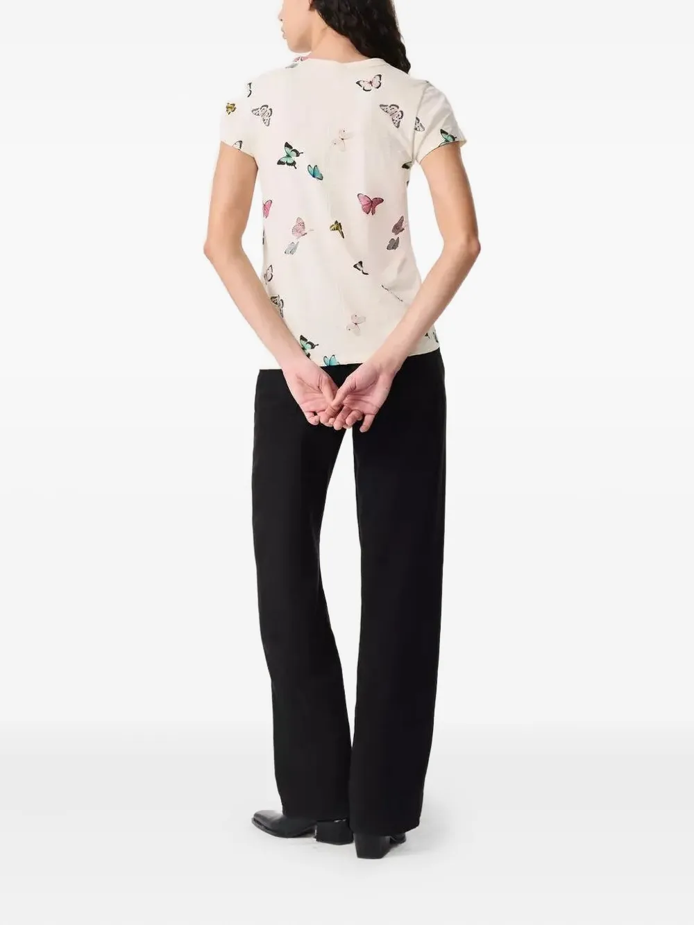 rag & bone butterfly-print t-shirt Wit