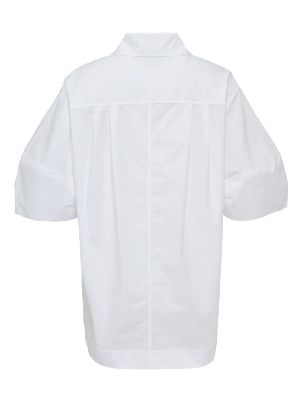 Lee Mathews Blouse met ballonmouwen en kraag Wit
