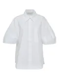 Lee Mathews balloon-sleeve collared shirt - White