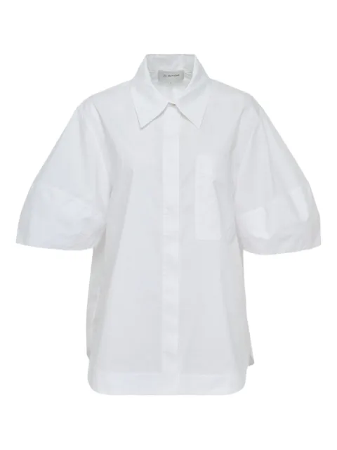 Lee Mathews balloon-sleeve collared shirt