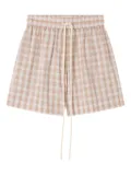 Lee Mathews gingham drawstring short shorts - Pink