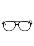 Calvin Klein double-bridge round-frame glasses - Black