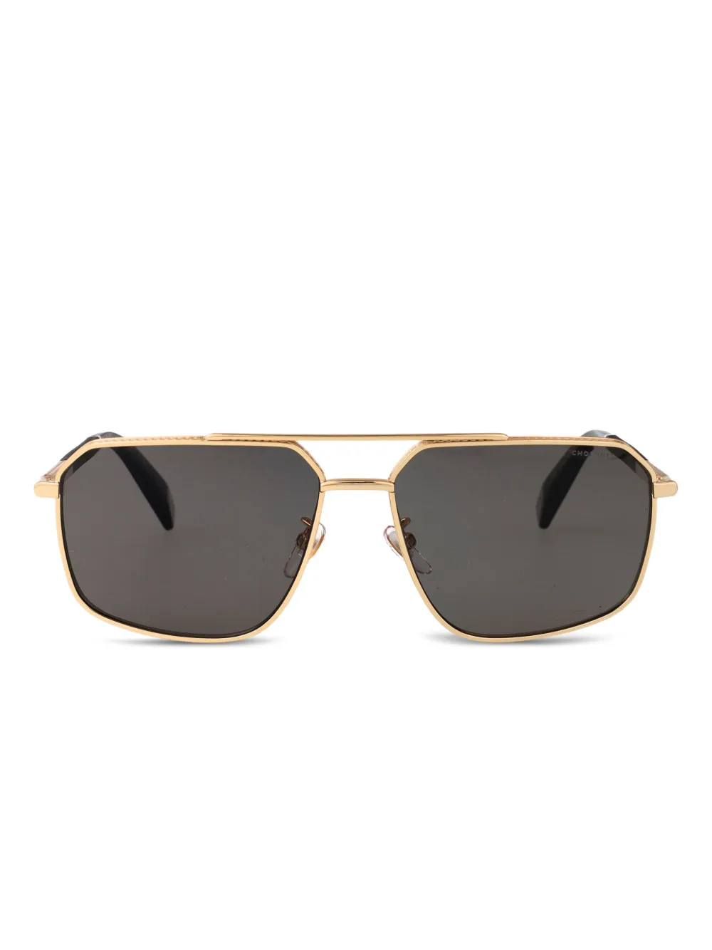 Chopard Eyewear SCHL77 ジオメトリックフレーム サングラス - ゴールドトーン Chopard Eyewear SCHL77 ジオメトリックフレーム サングラス - ゴールドトーン