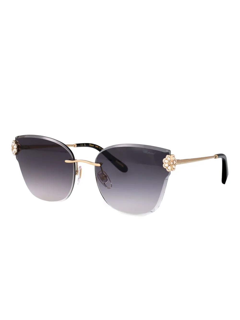 Chopard Eyewear Zonnebril met cat-eye montuur Goud
