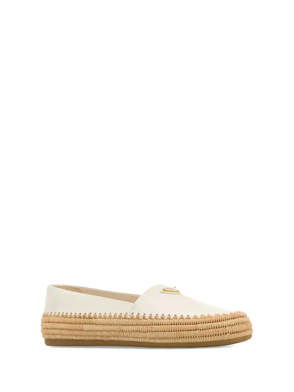 Prada leather woven espadrilles Wit