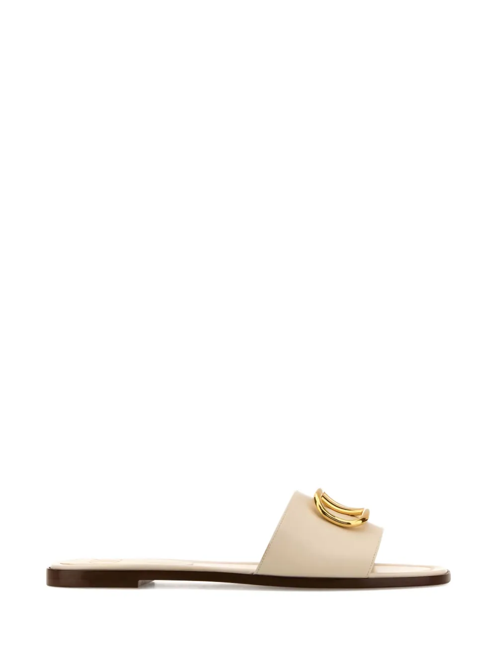 Valentino Garavani VLogo leather sandals Beige