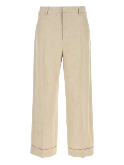 Valentino Garavani linen blend cuffed trousers
