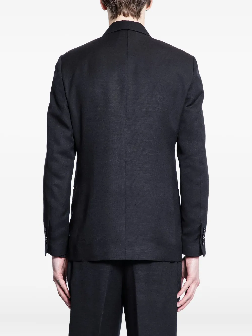 Lardini Double-breasted Blazer In Black