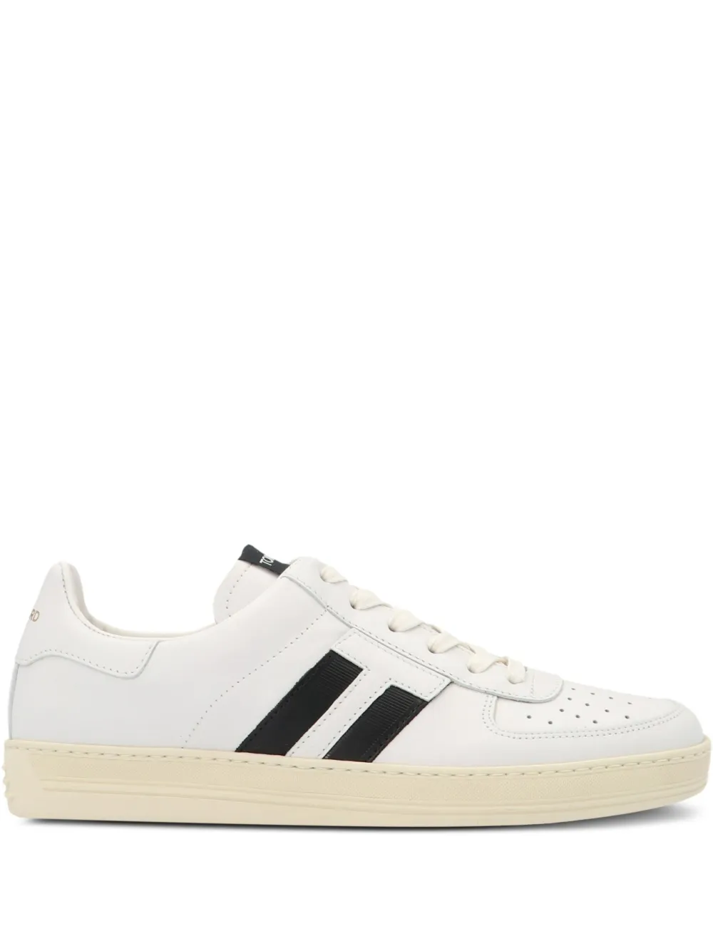 TOM FORD contrast-stripes leather sneakers White