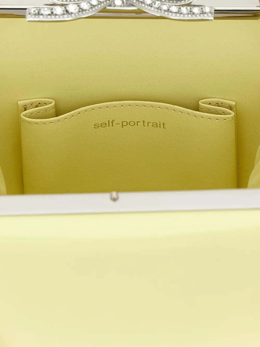 Self-Portrait Shopper met strik van stras Geel