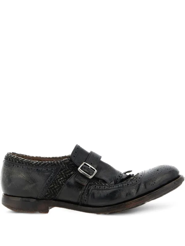 Church's buckle-fastening fringed shoes