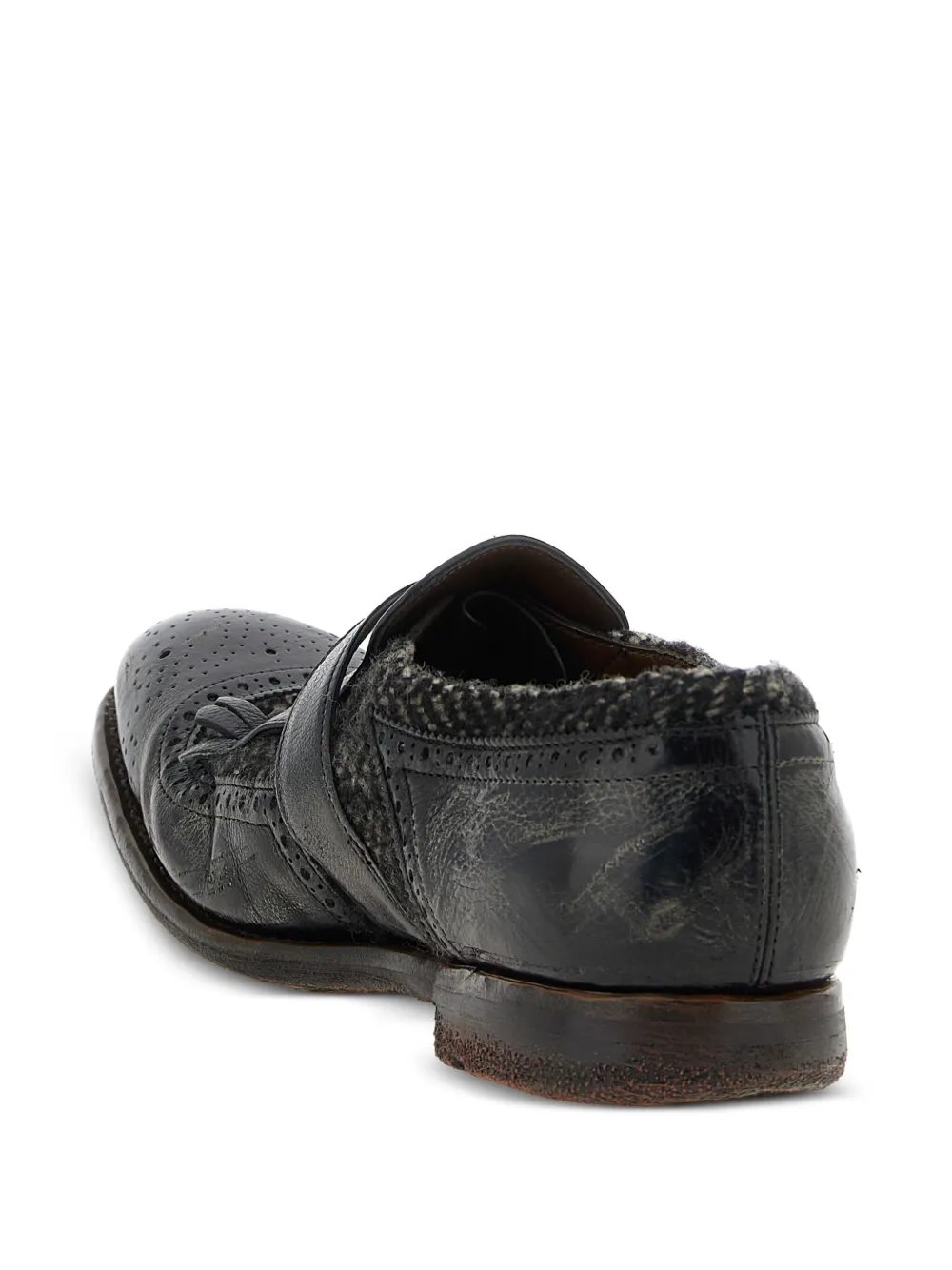 Church's buckle-fastening fringed shoes Black