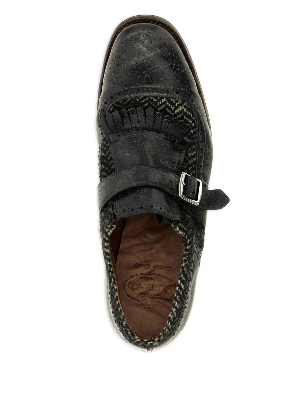 Church's buckle-fastening fringed shoes Black