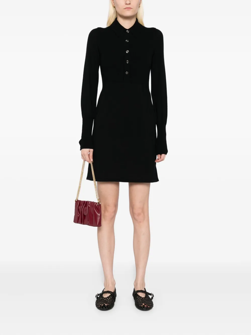 CHANEL Pre-Owned 2010 jurk met lange mouwen - Zwart
