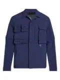 Moncler Grenoble detachable-sleeves shirt jacket - Blue